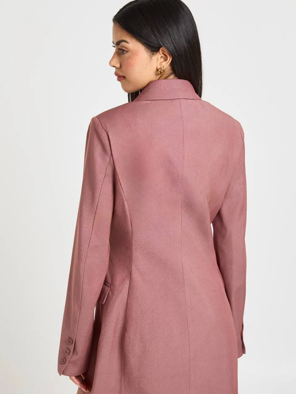 boohoo Dames Schoudervulling Blazer Jurk dusty mauve, foto 2