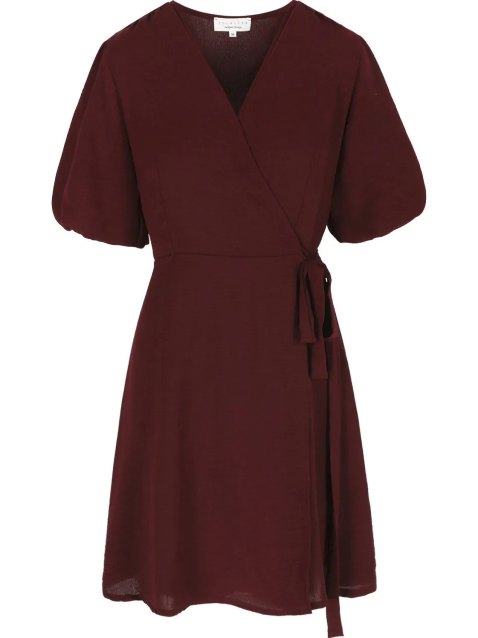 LOLALIZA viscose zomerjurk - donkerrood, foto 2
