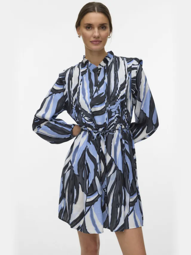 Vero Moda A-lijn jurk blauw