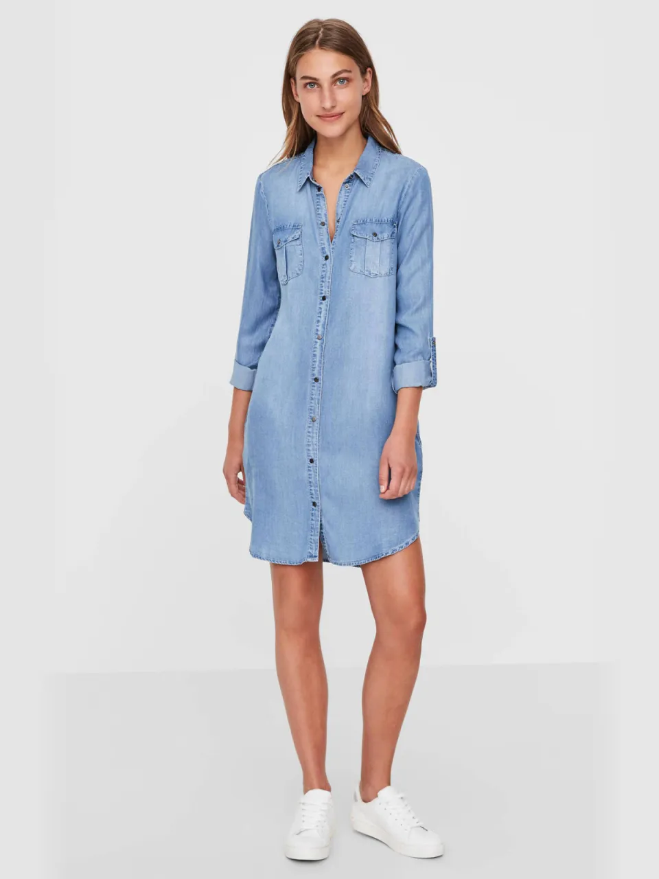Vero Moda blousejurk VMSILLA blauw