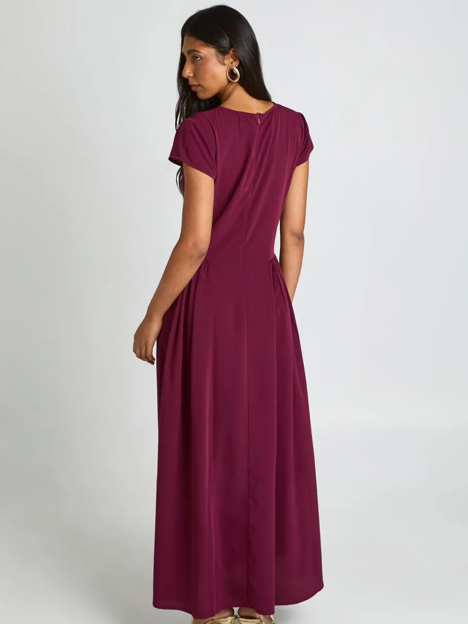 boohoo Dames Lange Getextureerde Volumineuze Rok Midaxi Jurk fig, foto 2
