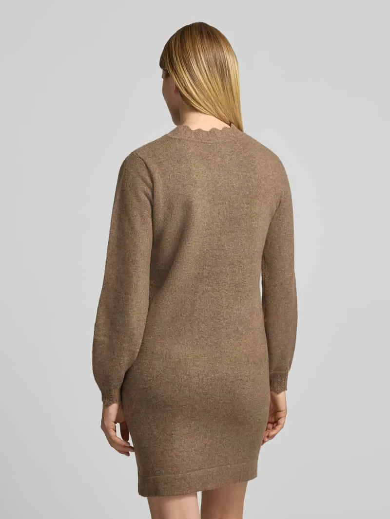 Vila NIKOLINA gebreide jurk taupe, foto 4