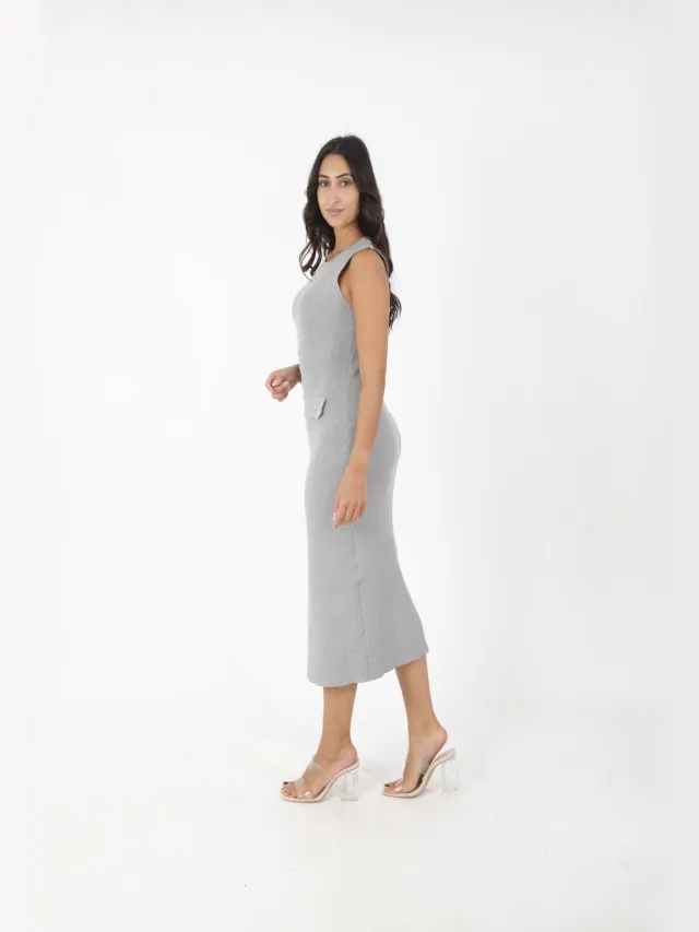 Elara Kleid Grau