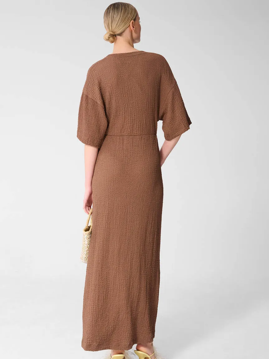 Shoeby maxi jurk bruin, foto 3