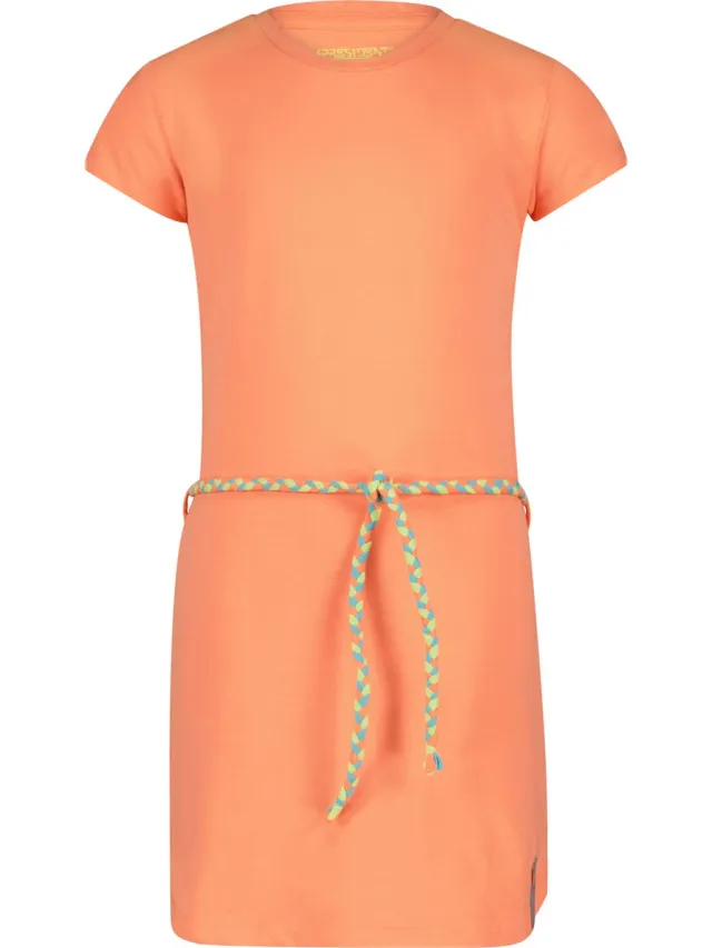 4President Meisjes jurk - Neon Bright coral - Meisjes jurken