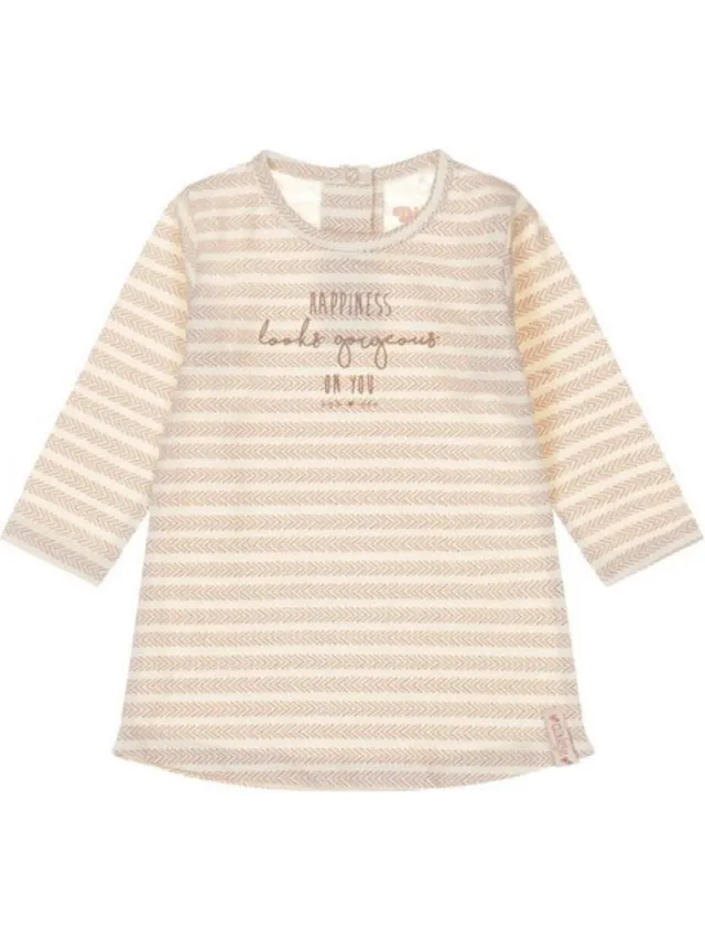 Dirkje Baby Meisjes Jurk Ls-Off White