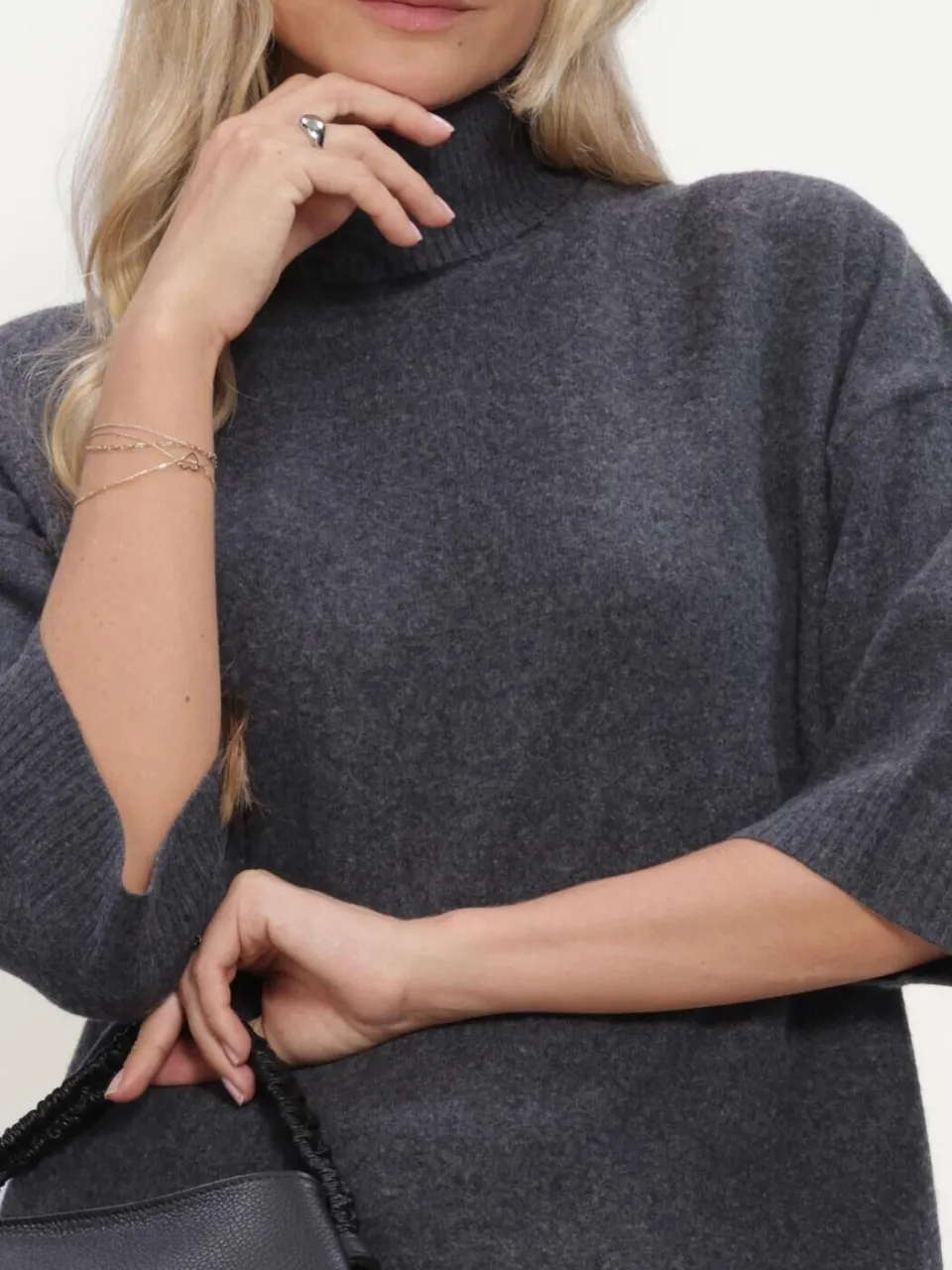 MSCH Copenhagen Dames Jurken Mschosiris 3/4 R Pullover - Antraciet, foto 4