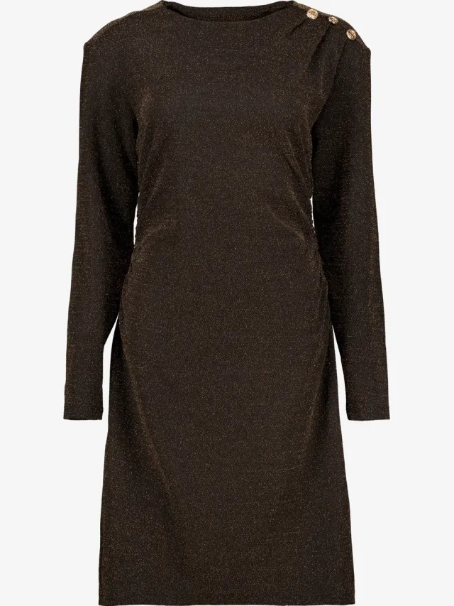TwoDay dames party jurk zwart met gouden shimmer