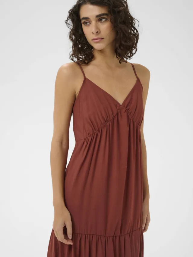 Kaffe maxi jurk rood, foto 3