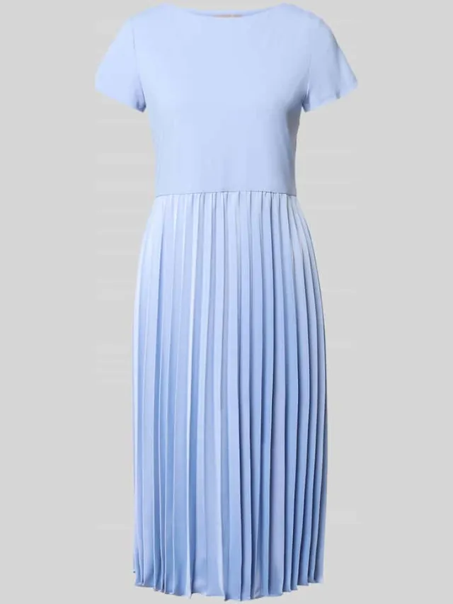 Christian Berg Woman Selection midi-jurk in met plissés jeansblauw, foto 2