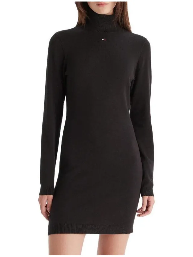 Tommy Hilfiger Korte Jurk Tommy Hilfiger Tjw Ess Turtleneck Zwart