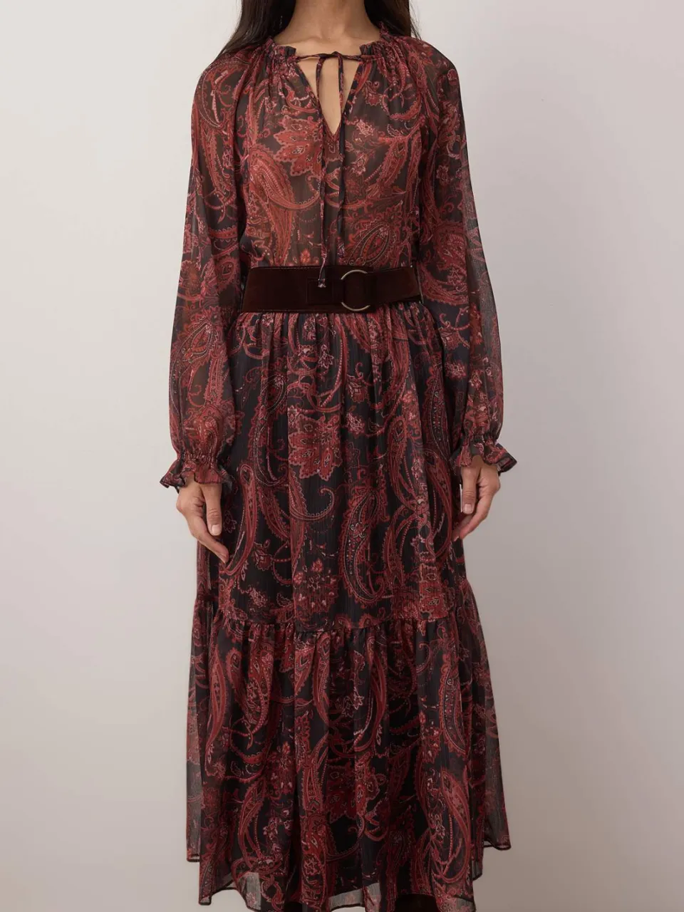 Trendyol TRENDYOLMİLLA Dames Meerkleurig Paisley Maxi Lang Casual A-lijn Jurken veelkleurig, foto 2