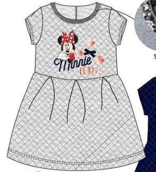 Minnie Mouse Disney Minnie Mouse Jurk - Sweaterstof jurk - Grijs - 3 jaar