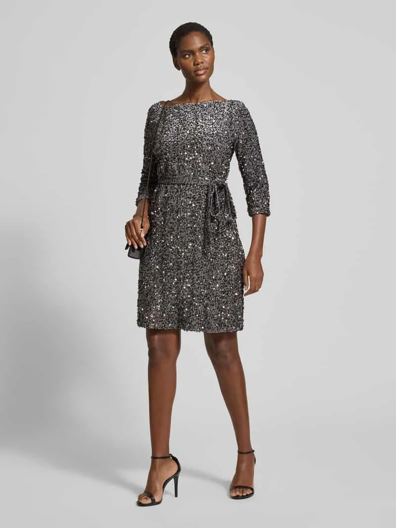 Vila Mini-jurk met pailletten, model 'FAITH' zilver, foto 3