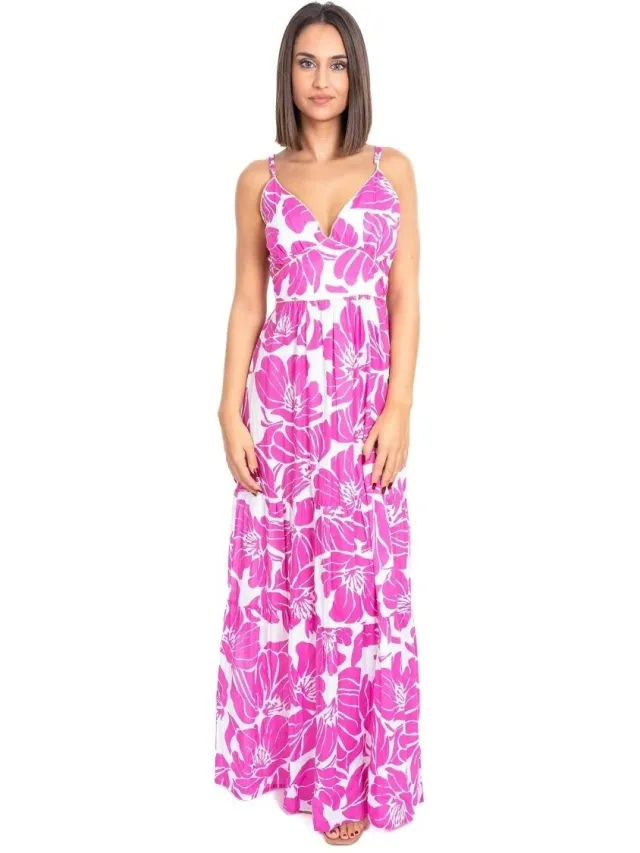 Isla Bonita By Sigris Lange Jurk Isla Bonita By Sigris Lange Midi-Jurk Roze