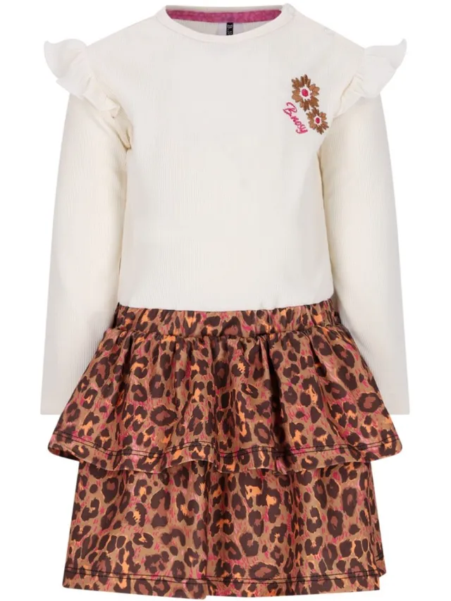 B.Nosy Y508-7835 Meisjes Jurk Ecru