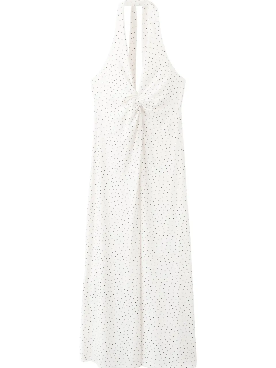 Mango halter midi jurk met stippen - wit, foto 2
