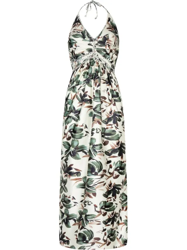 Chic by Lirette Halter jurk Bastimentos - Beige