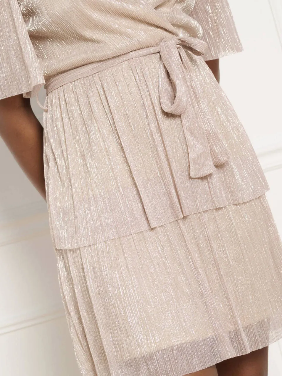 LOLALIZA korte jurk met lurex beige, foto 6