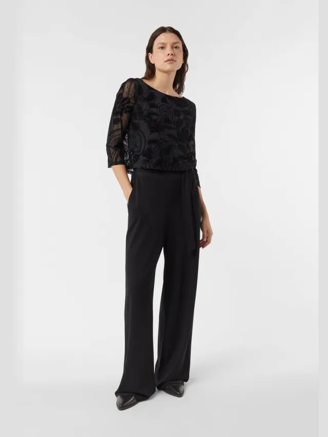 Comma female - Jersey jumpsuit in stofmix zwart