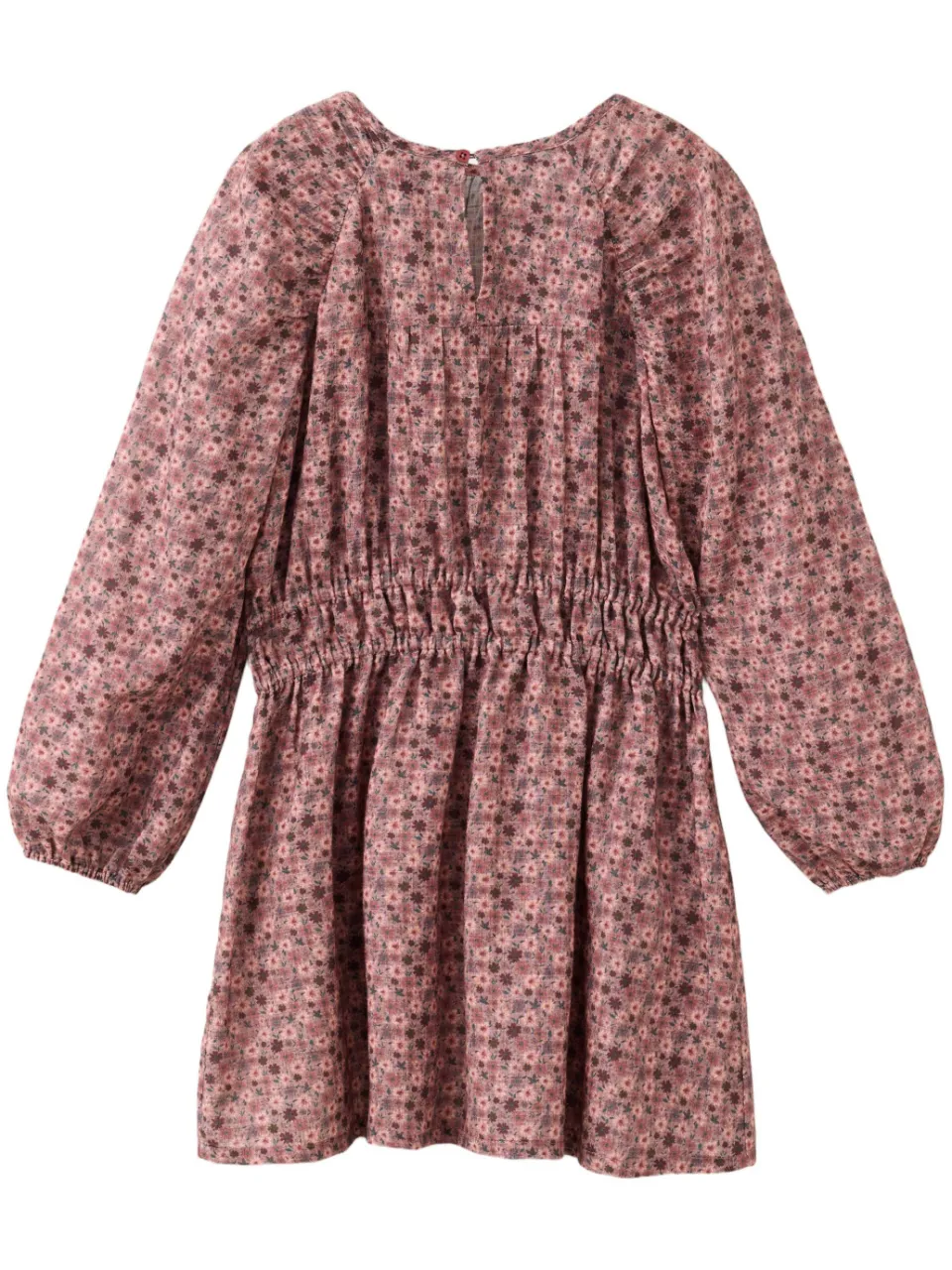 Mango Kids gebloemde midi jurk met smockwerk roze, foto 2