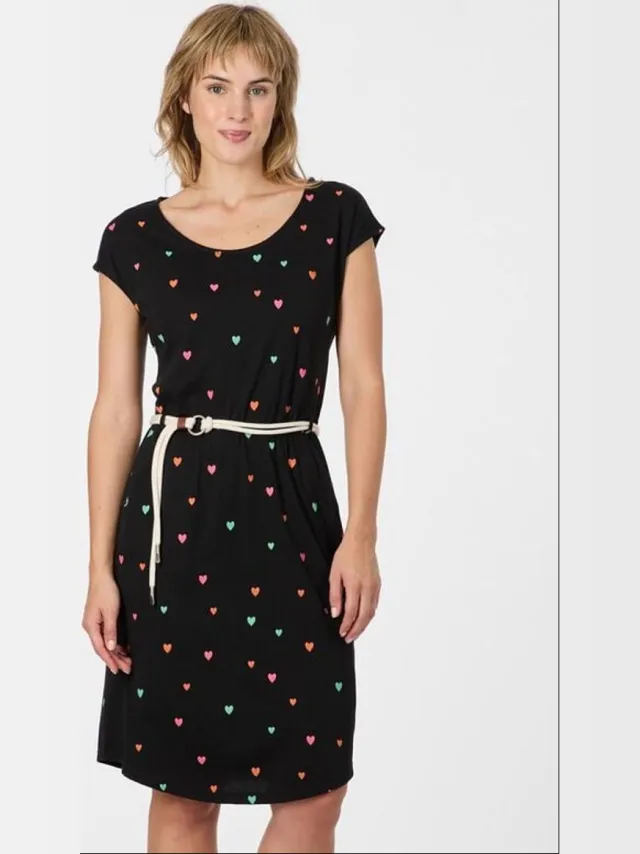 Ragwear LILITHE PRINT Dames Mini-jurk - zwart