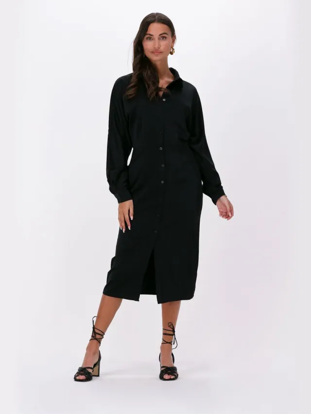 NA-KD Buttoned Midi Dress Jurken - Zwart