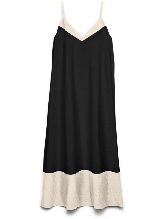 Vero Moda VMKENISE SINGLET ANKLE DRESS WVN BTQ - Dames - Maxi jurken Black