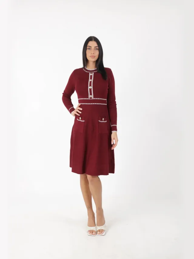 Elara Jurk Bordeaux