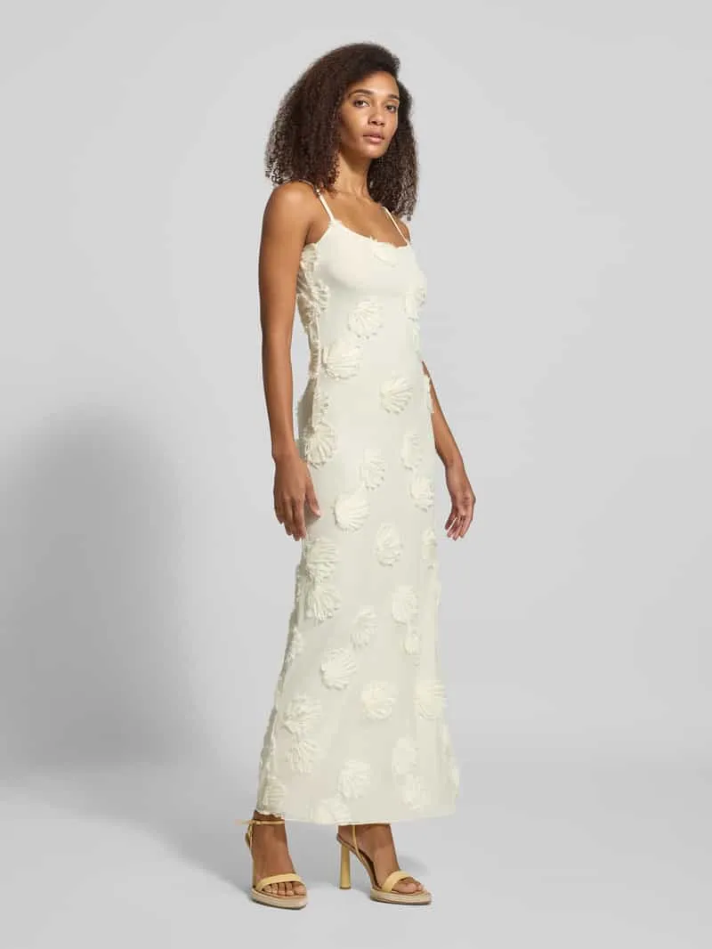 Gina Tricot maxi-jurk met verstelbare bandjes spaghettibandjes offwhite, foto 4