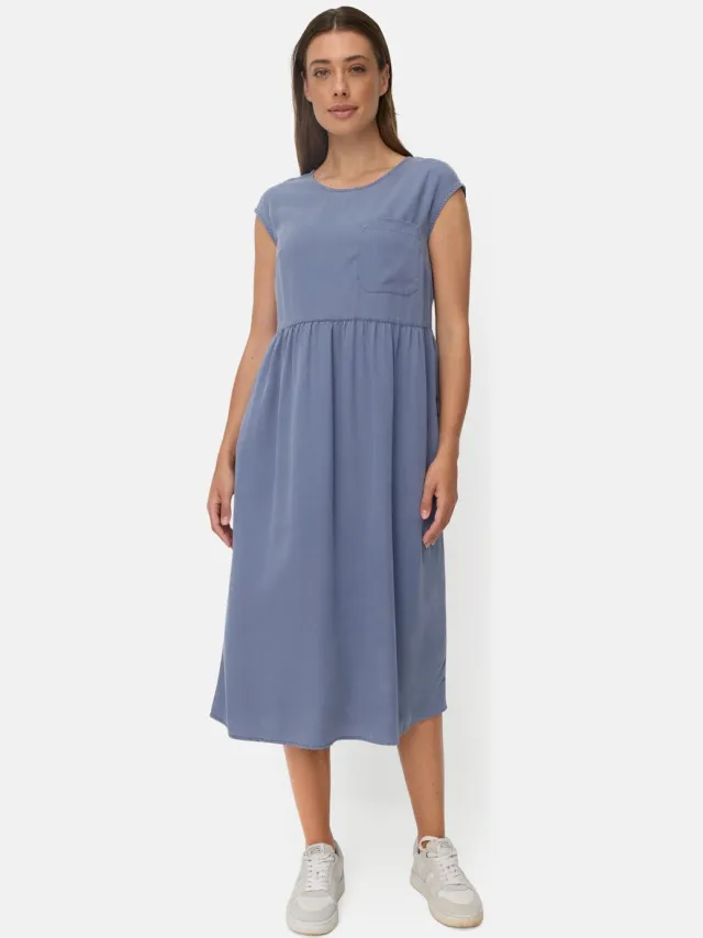 Camel Active Zomerjurk met borstzakje - Maat - Oceaanblauwwomenswear-XL