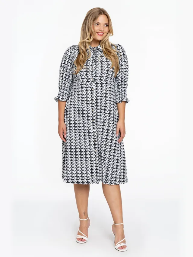 Yoek Jurk met knopen | Beige