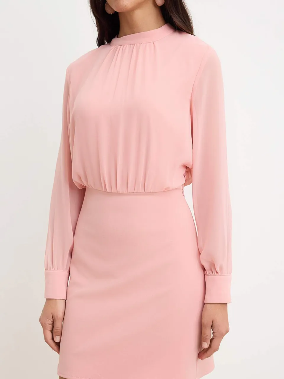 Trendyol TRENDYOLMİLLA Dames Roze Effen Kort / Mini Lang Avond / Dagelijks A-lijn Jurken, foto 2