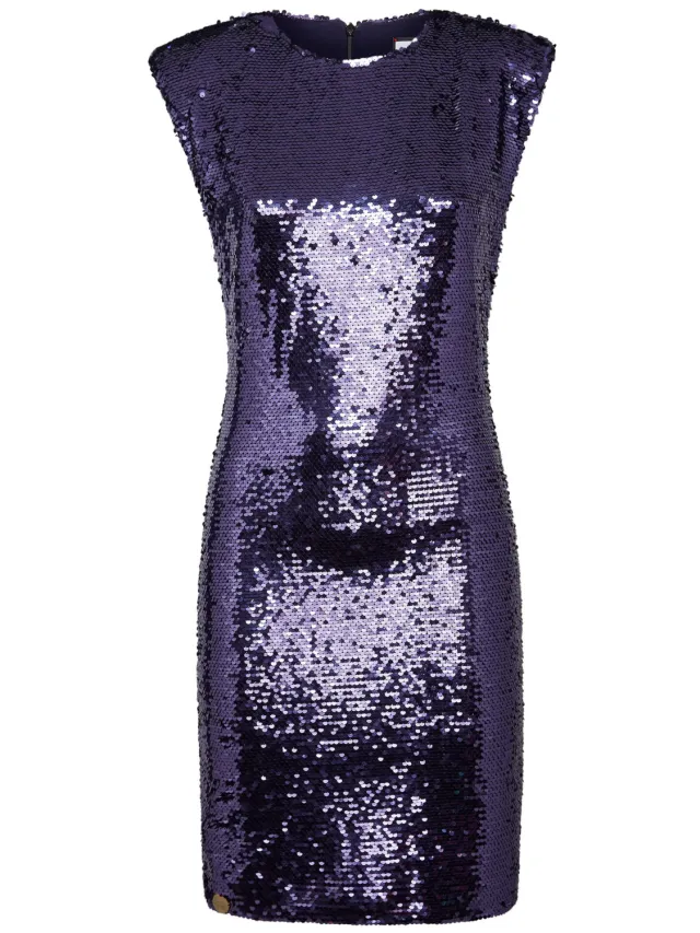 Philipp Plein T-Shirt Jurk Kort lila, foto 2