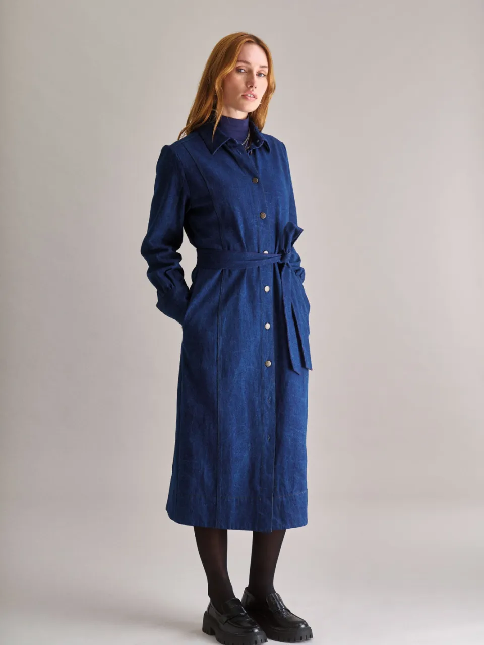 KOMODO dames vegan Spijkerjurk Hariti Donkerblauw, foto 2