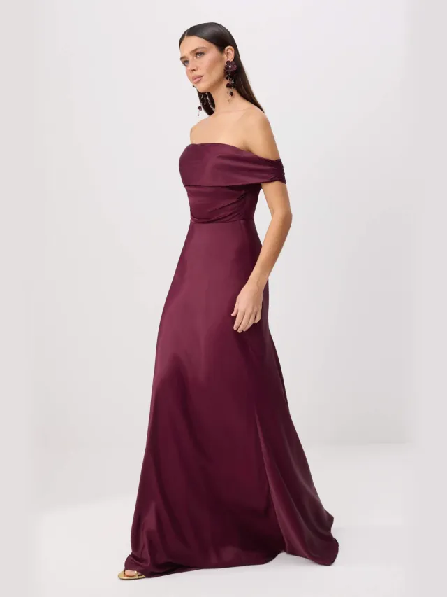 Trendyol TRENDYOLMİLLA Dames Paars Effen Maxi Mouwloos Skater Jurken Rood