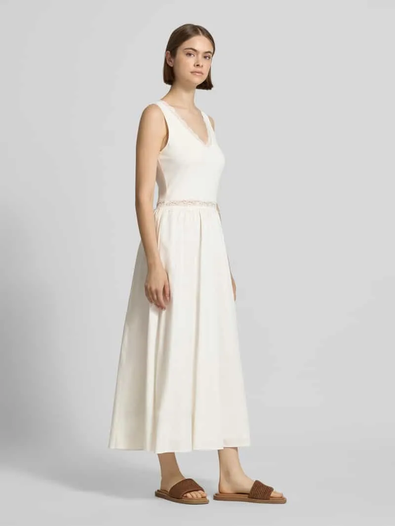 OH APRIL midi-jurk met kant model 'Nami' wit, foto 3