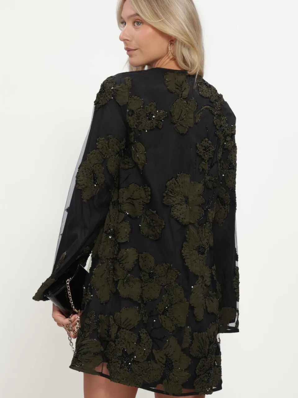 Y.A.S. YAS Dames Jurken Yasflouing Ls Dress - Zwart, foto 3