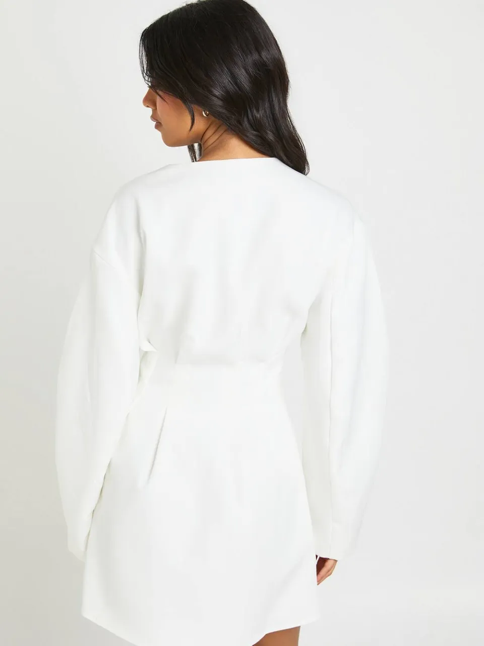 boohoo Dames Getailleerde Blazerjurk Met Geknepen Taille En Knoopsluiting ivoor, foto 2