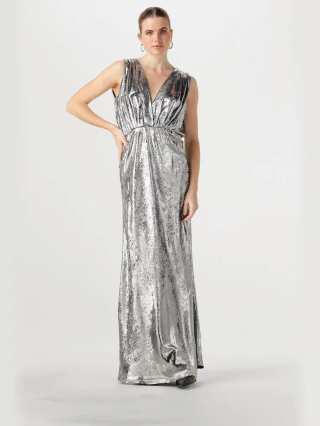 MES DEMOISELLES Dames Jurken Sambi - Metallic