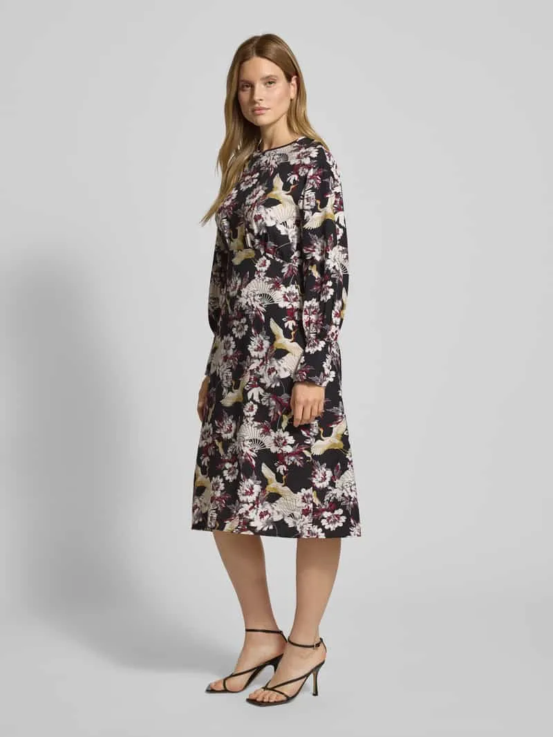 GUIDO MARIA KRETSCHMER WOMAN Midi-jurk met ronde hals, model 'Orelia' zwart, foto 3