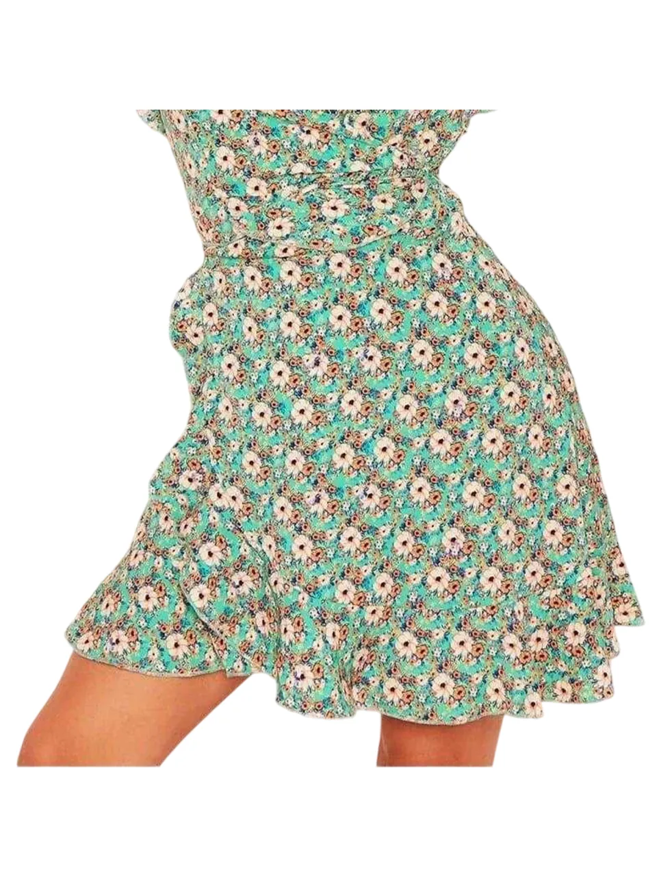 Missyempire Missy Empire Dames/Dames Floral Frill Wrap Dress (Salie), foto 2