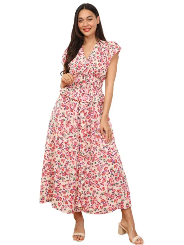 La Modeuse Jurk La Modeuse 70997_P166320 Beige