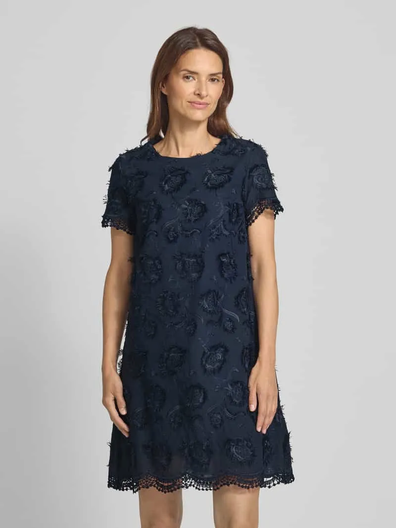 ZABAIONE Mini-jurk met gehaakt kant Marineblauw