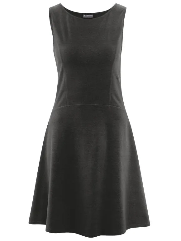 HempAge dames vegan Jurk Jersey Summer Zwart, foto 2