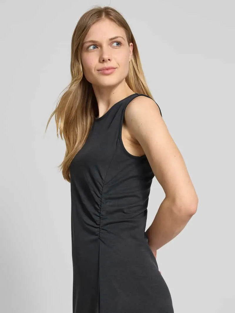 Christian Berg Woman Selection Midi-jurk met plooien opzij zwart, foto 3