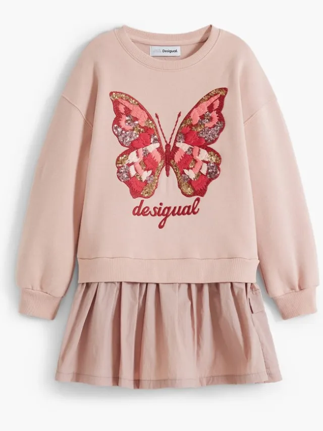 Desigual Meisjesjurk Desigual Ann Roze