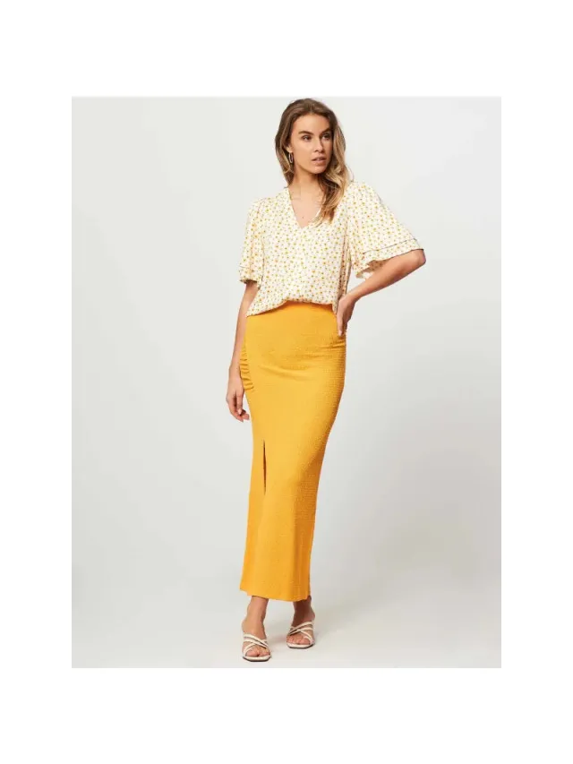 Another-Label Another Label Ette skirt sunflower Geel