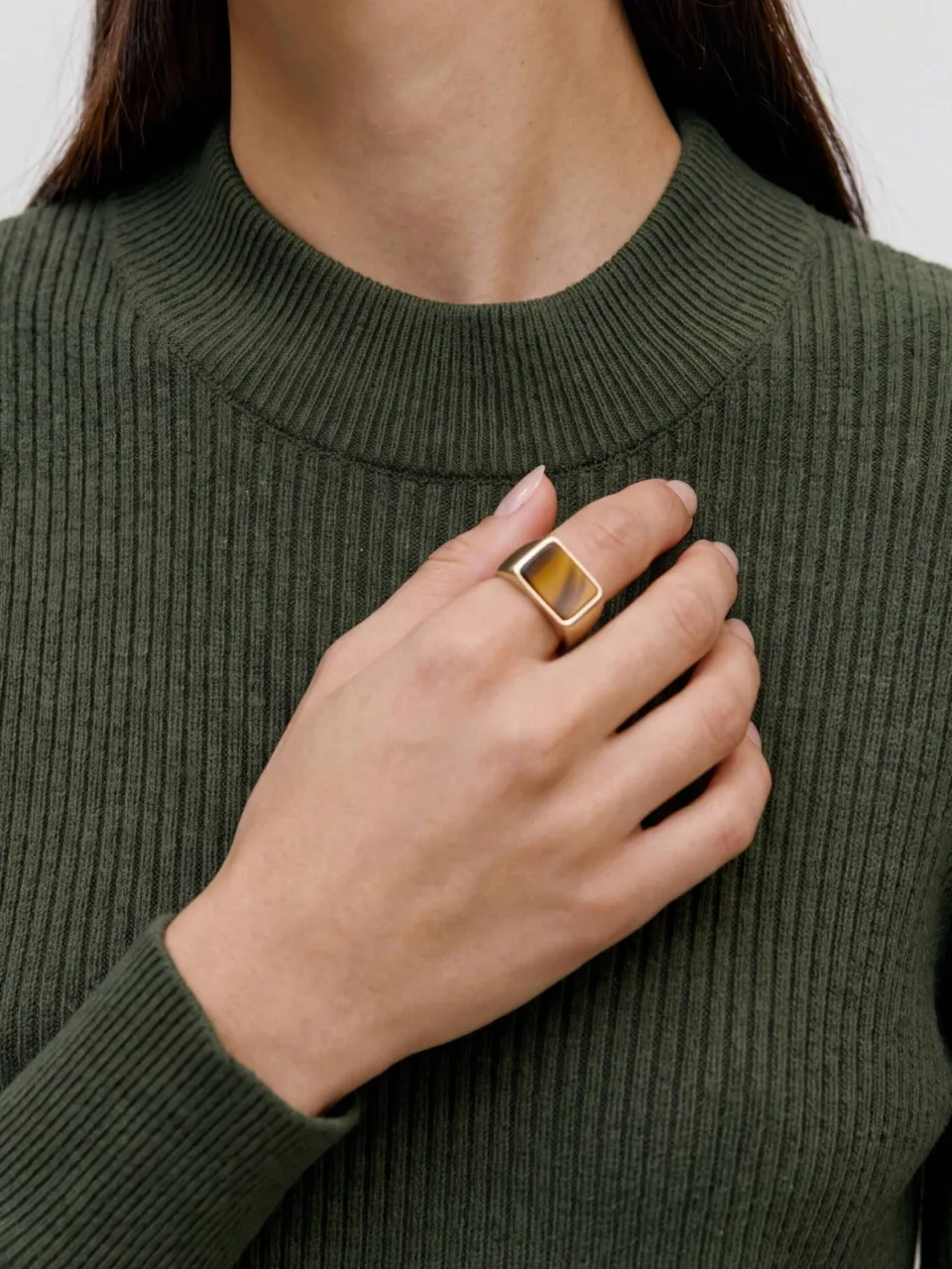 Vero Moda gebreide midi jurk - groen, foto 4