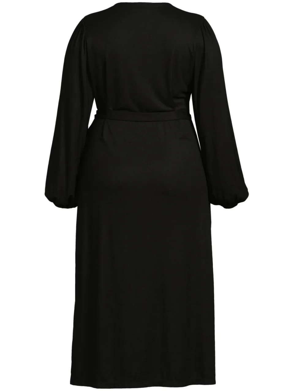 GREAT LOOKS midi overslagjurk zwart, foto 2